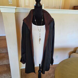 Olivia by Habitat Two-Tone Taffeta Metropolitan Black/Copper Jacket–Size XL -14W